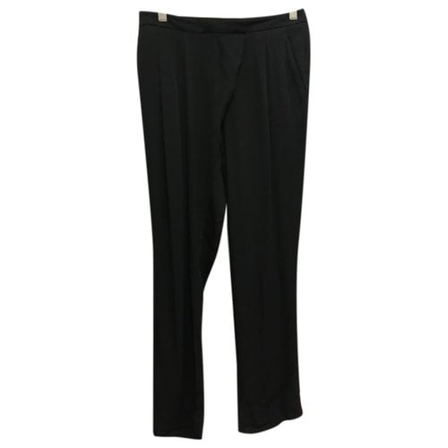 Pre-owned Gucci Silk Chino Pants In Black