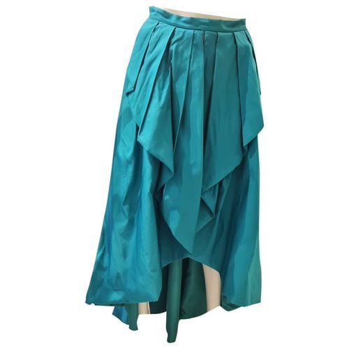 Pre-owned Pinko Maxi Skirt In Blue