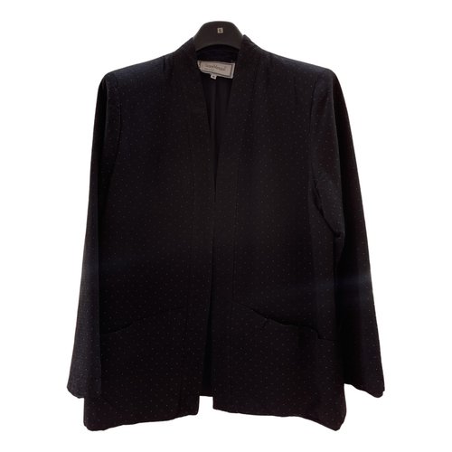 Pre-owned Versace Silk Blazer In Black