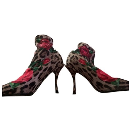 Pre-owned Dolce & Gabbana Ankle Boots In Multicolour