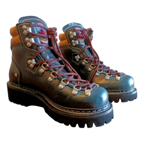 Pre-owned Dsquared2 Leather Boots In Blue