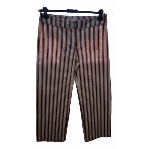 Pre-owned Peserico Straight Pants In Beige