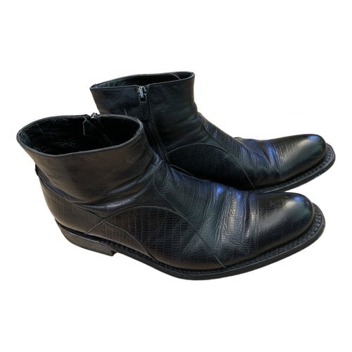 Pre-owned Vittorio Virgili Leather Boots In Black