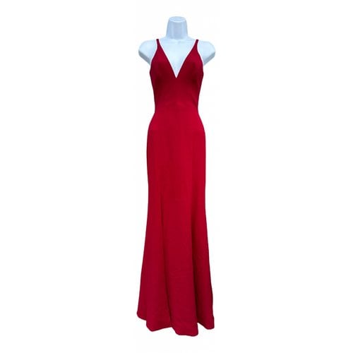 Pre-owned Dress The Population Maxi Dress In Red