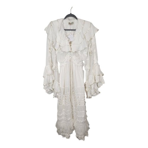 Pre-owned Fillyboo Mid-length Dress In White