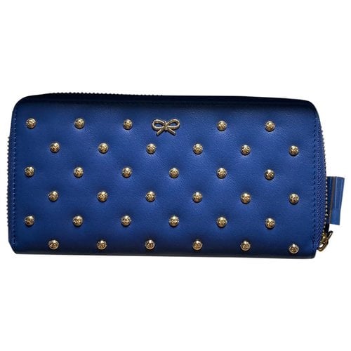 Pre-owned Anya Hindmarch Leather Wallet In Blue