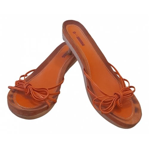 Pre-owned Alexander Wang Leather Sandals In Orange