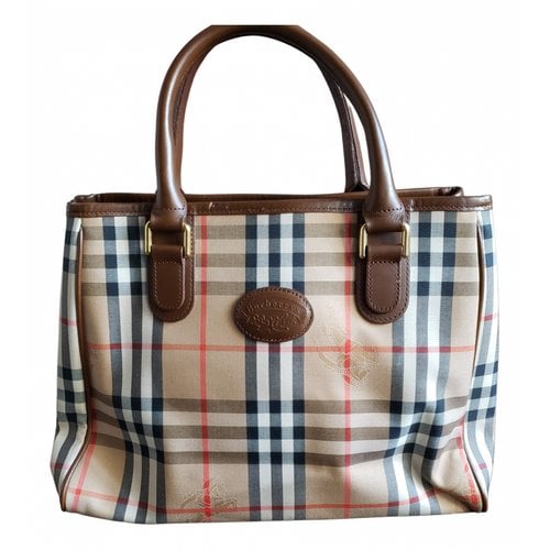 Pre-owned Burberry Cloth Handbag In Beige