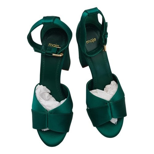 Pre-owned Maje Sandals In Green