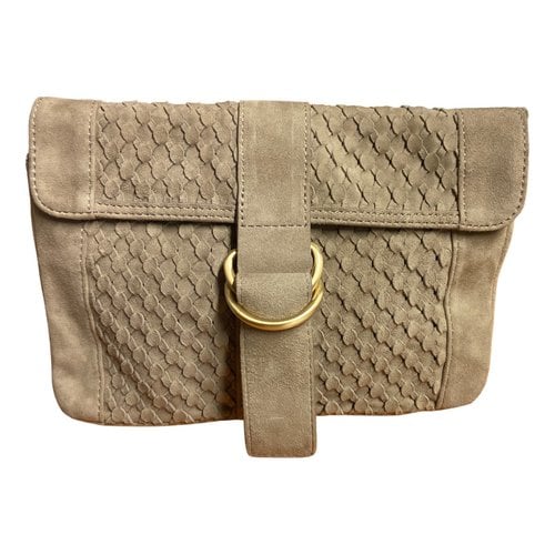Pre-owned Ash Leather Clutch Bag In Beige