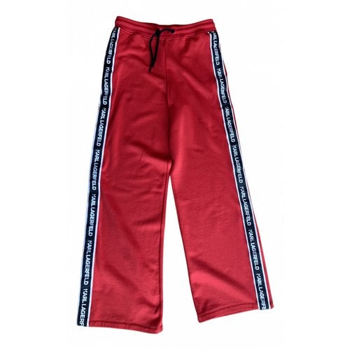 Pre-owned Karl Lagerfeld Trousers In Red
