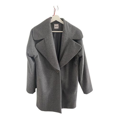 Pre-owned Anine Bing Wool Coat In Grey