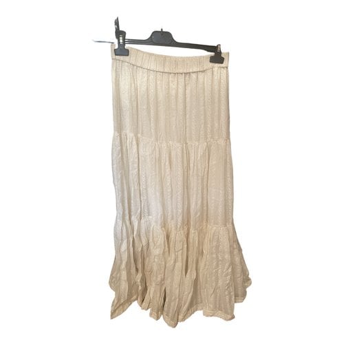 Pre-owned Tory Burch Maxi Skirt In Beige