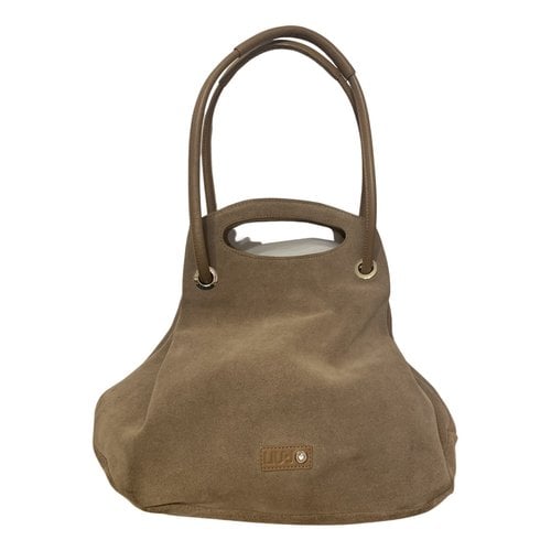 Pre-owned Liujo Pony-style Calfskin Handbag In Beige