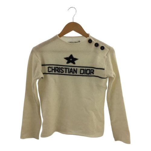 Pre-owned Dior Cashmere Sweatshirt In White