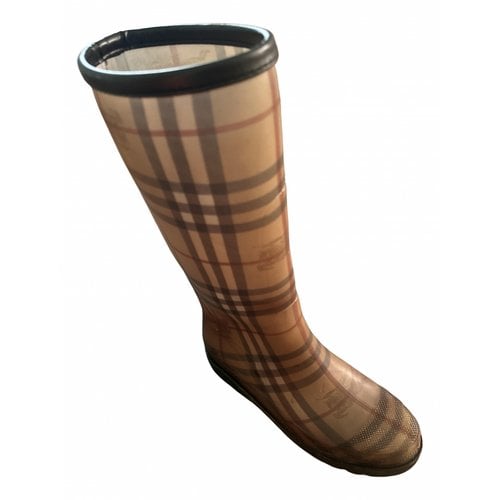 Pre-owned Burberry Wellington Boots In Multicolour