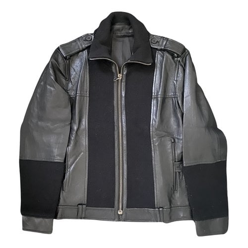 Pre-owned Les Hommes Leather Jacket In Black