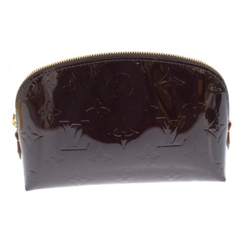 Pre-owned Louis Vuitton Leather Clutch Bag In Purple