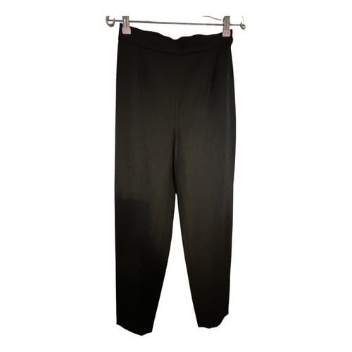 Pre-owned Chanel Silk Trousers In Grey