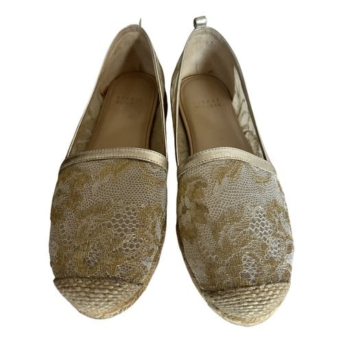 Pre-owned Stuart Weitzman Cloth Espadrilles In Gold