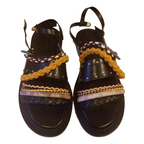 Pre-owned Sartore Leather Sandal In Multicolour