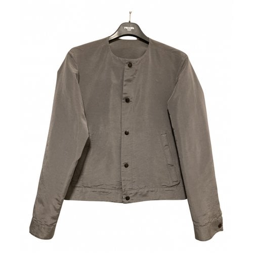 Pre-owned Prada Silk Short Vest In Grey
