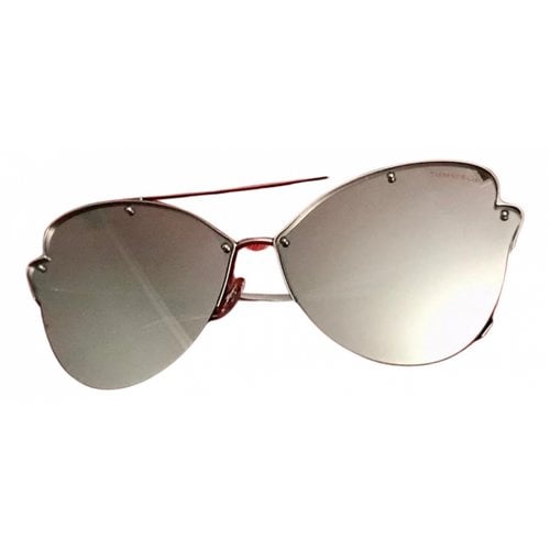 Pre-owned Tiffany & Co Oversized Sunglasses In Silver