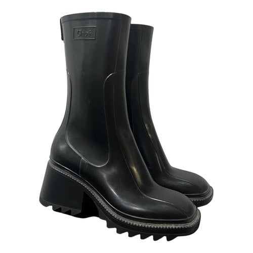 Pre-owned Chloé Ankle Boots In Black