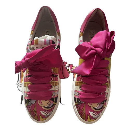 Pre-owned Emilio Pucci Leather Trainers In Pink