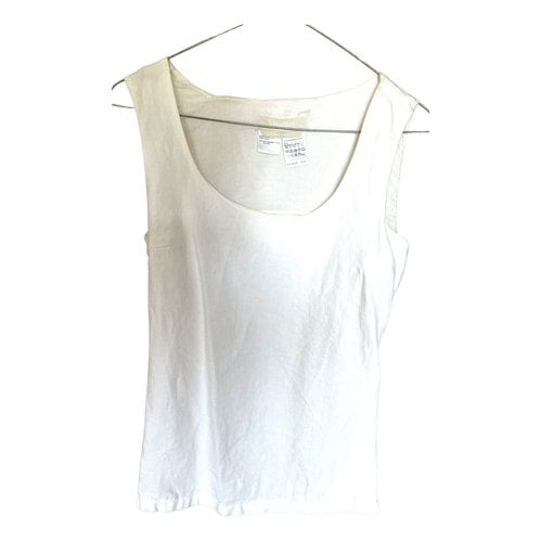 Pre-owned Max Mara Linen Blouse In White