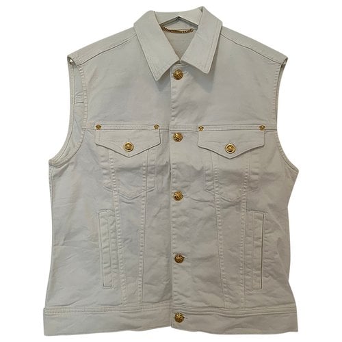 Pre-owned Versace Vest In White
