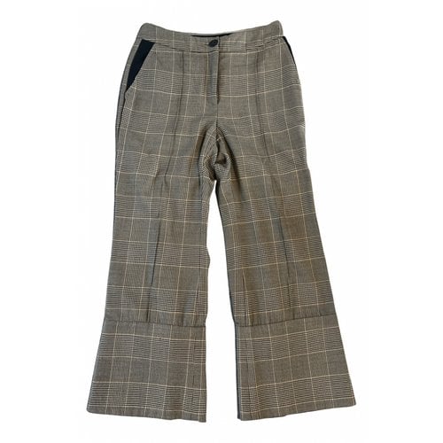 Pre-owned Eudon Choi Wool Trousers In Brown