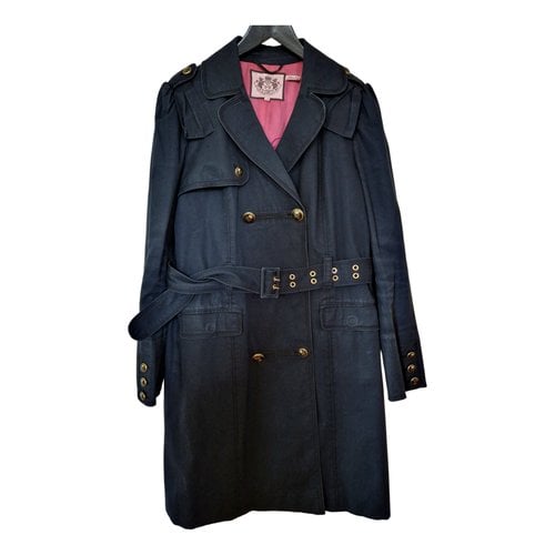 Pre-owned Juicy Couture Trench Coat In Black