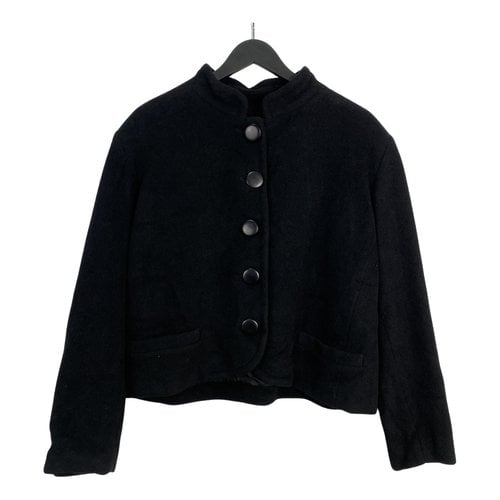 Pre-owned Balmain Wool Short Vest In Black
