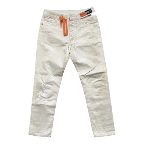 Pre-owned Heron Preston Straight Jeans In White