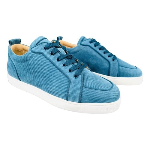 Pre-owned Christian Louboutin Rantulow Low Trainers In Blue