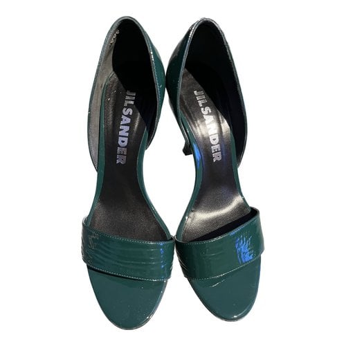 Pre-owned Jil Sander Leather Sandals In Green