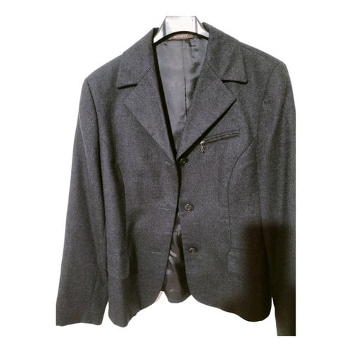 Pre-owned Seventy Wool Blazer In Anthracite