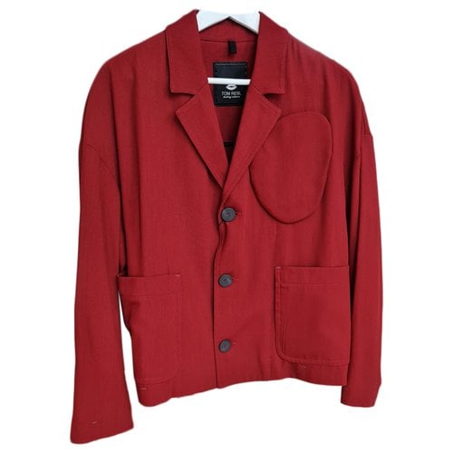 Pre-owned Tom Rebl Wool Vest In Red