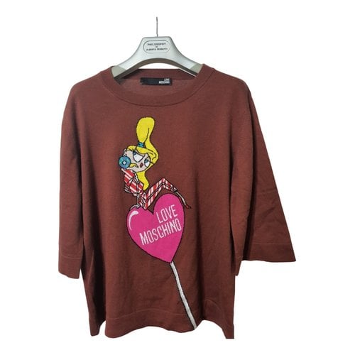 Pre-owned Moschino Love Top In Brown