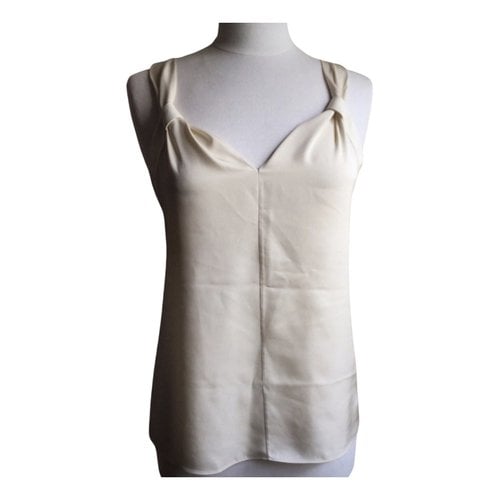 Pre-owned Theory Silk Camisole In Beige