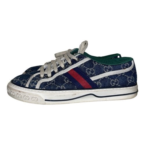 Pre-owned Gucci Trainers In Blue