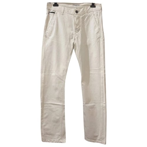Pre-owned Stone Island Trousers In White