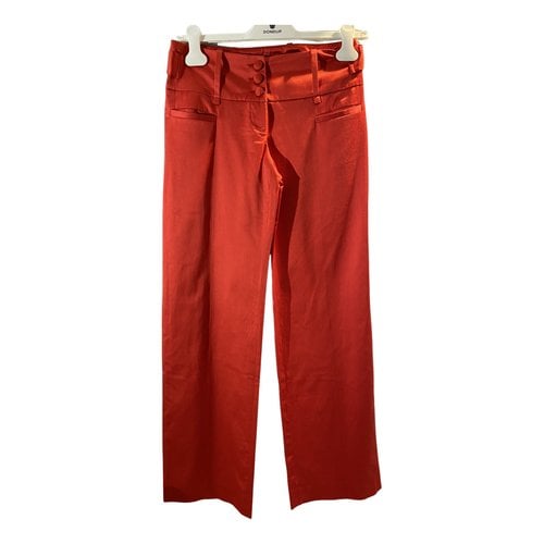 Pre-owned Frankie Morello Large Pants In Red