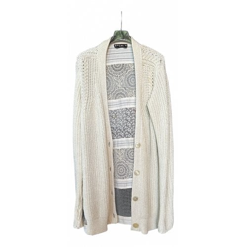 Pre-owned Rochas Cardigan In White