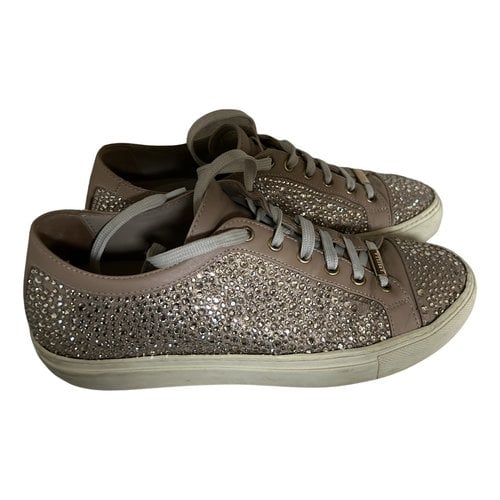 Pre-owned Le Silla Leather Trainers In Metallic
