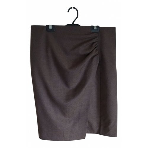 Pre-owned Etro Wool Mini Skirt In Brown