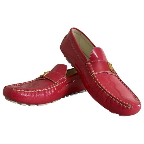 Pre-owned Louis Vuitton Patent Leather Flats In Pink