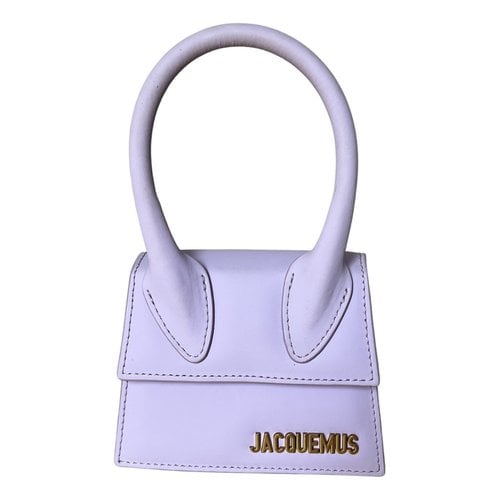 Pre-owned Jacquemus Le Chiquito Noeud Leather Handbag In Purple