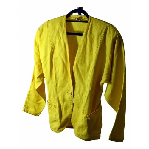Pre-owned Versace Blazer In Yellow